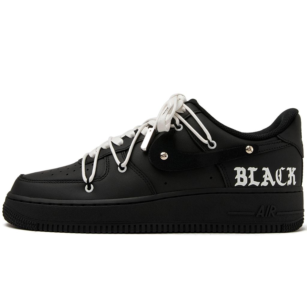 Nike Air Force 1 Air Force 1 Low Top Skateboard Shoes Unisex Matte Black White CW2288-001(Team55-3DS-BOX)