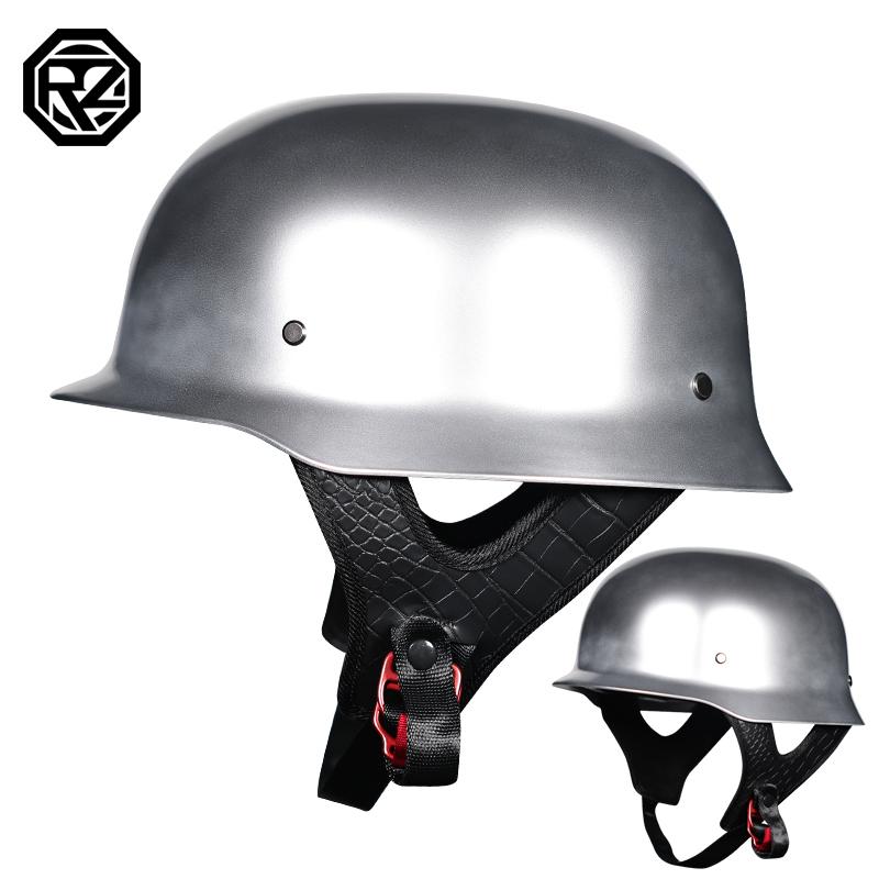Motorcycle Retro Helmet World War II German-style Steel Helmet ABS Cruising Half Helmet