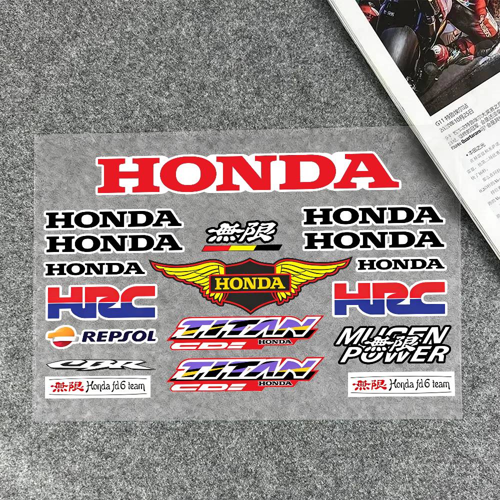 AAADI1 For Honda Reflective Motorcycle Stickers, 3M Safety Warning At Night In The Dark Scooter Helmets 20x30cm
