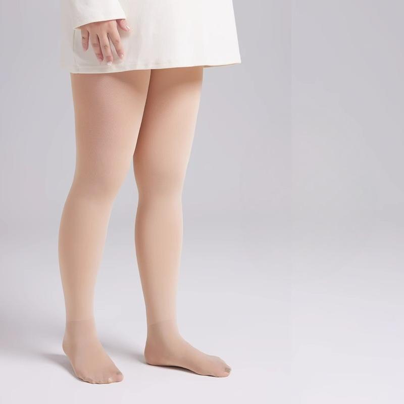 Women's Autumn Winter Bare Leg Effect Pantyhose Double Sided Crotch Fleece Lined Base Layer Tights