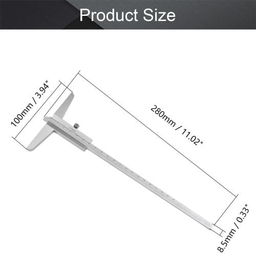 Utoolmart Depth Gauge, High-Precision Depth Gauge, Made of Carbon Steel, 0.02mm Accuracy, 200mm Measuring Range, 1 Piece, Height Gauge, Depth Gauge, M