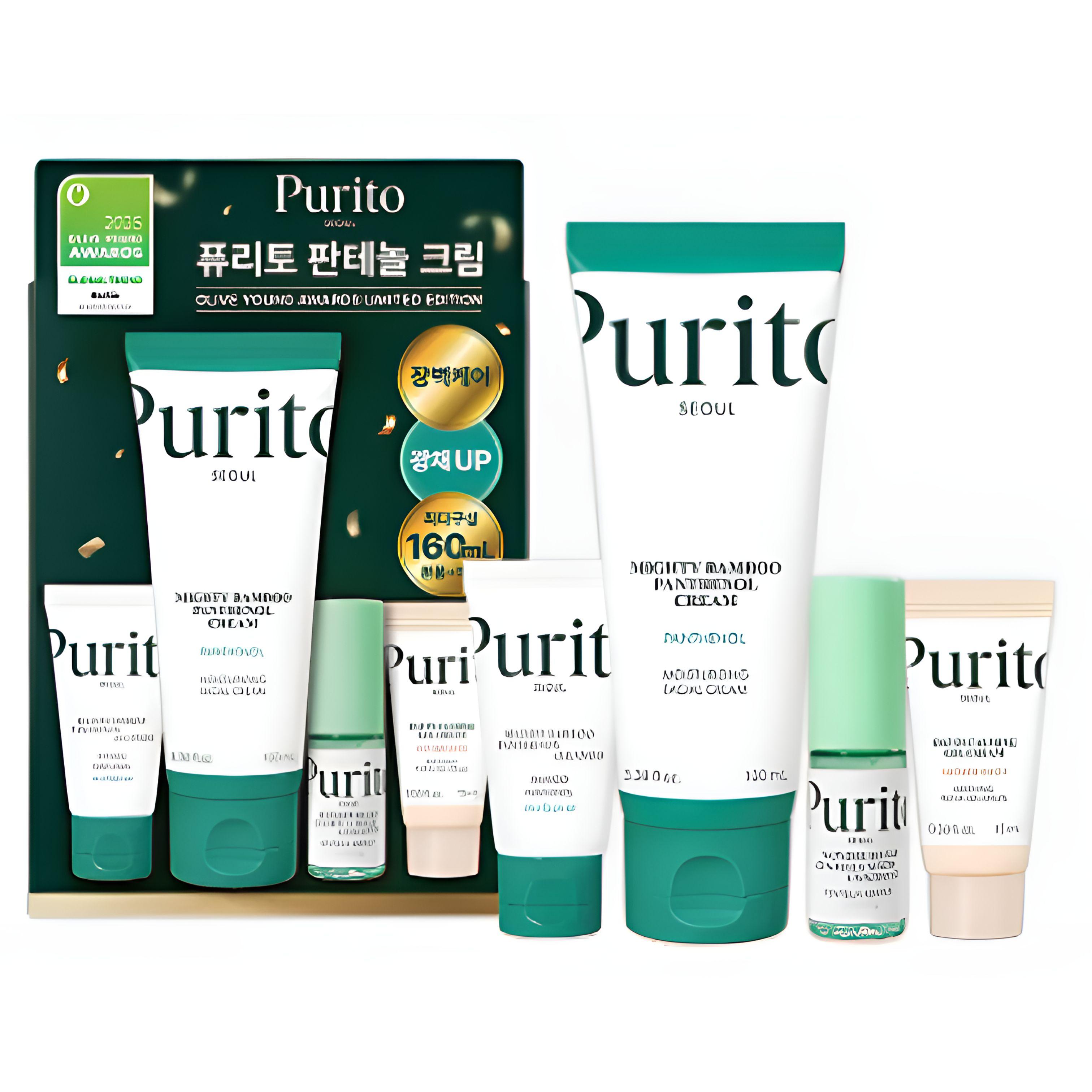 PURITO Seoul Mighty Bamboo Пантенол Специальный набор