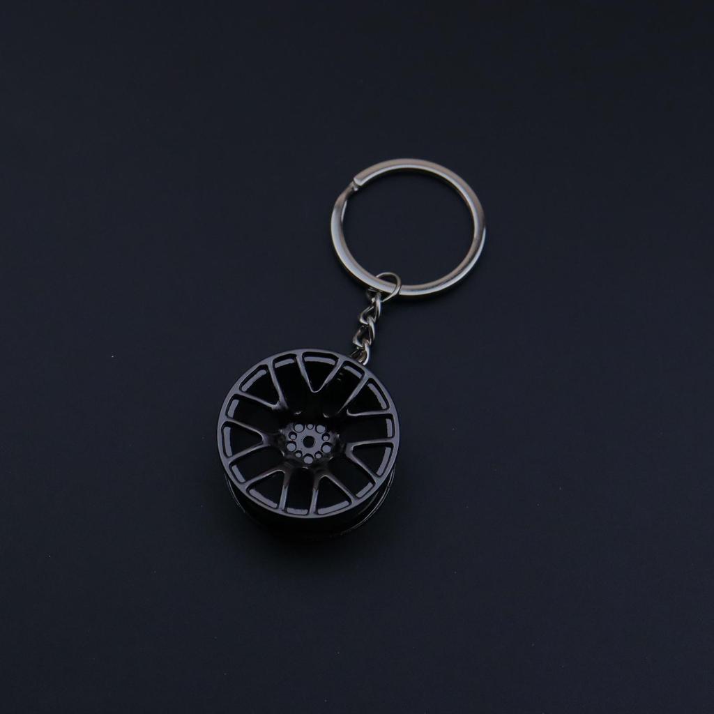 Ratchet Wrench & Piston Keychain: Car and Motorcycle Wheel Hub Modification Gift