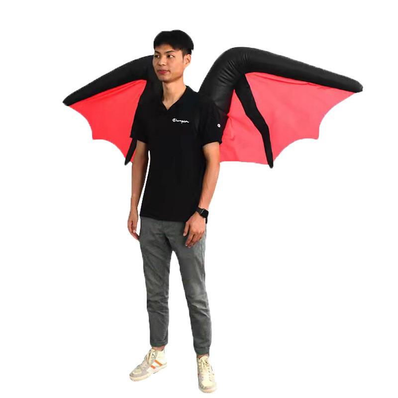 Cross-border Halloween & Christmas Devil and Rainbow Angel Wings Inflatable Costume, Hot Selling Performance Prop. One Size