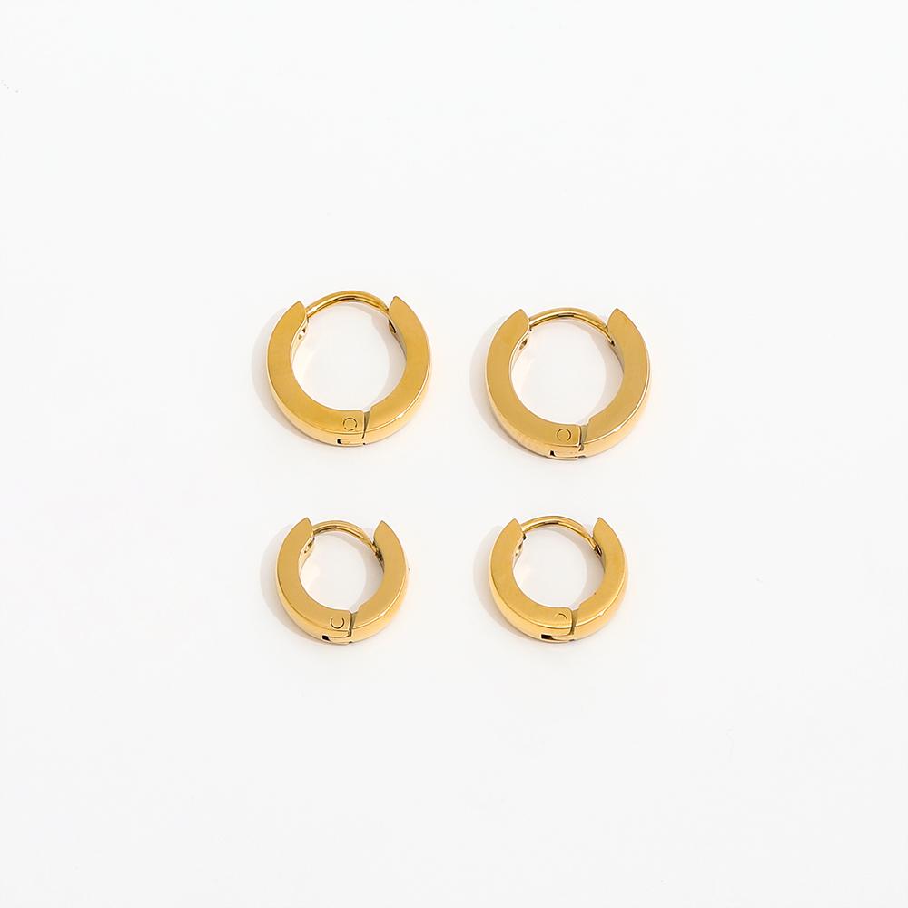 Fenny Statement Mini Simple Basic Hoop Earring Trend for Women No Fade Stainless Steel Ladies Jewelry