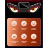 Solar Powered Car Demon Eye LED Neon Light USB Rechargeable Wireless Atmosphere Lamp Breathing Ambient Light for Vehicle Decor Neon Lights 4