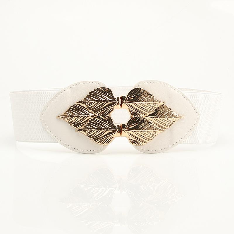 Cool With Waist Corset Leaf Shape Belt Decorative Clothes Skirt Stretch Waist Line Women'S Waist Seal