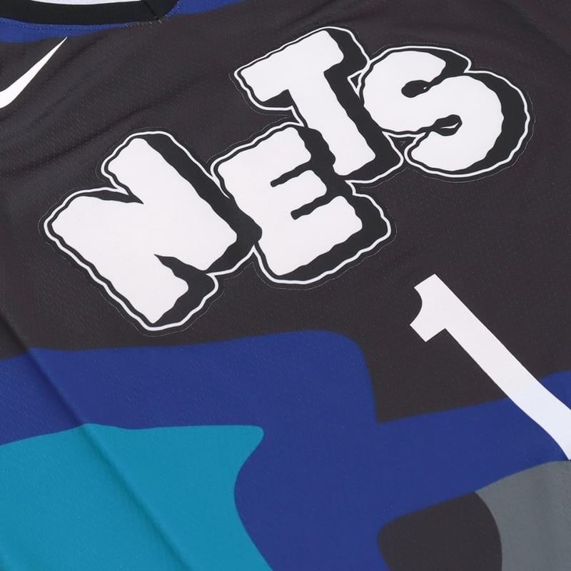 Nike x KAWS Basketball Jersey City Edition 2023/24 Season, Brooklyn Nets, Mickle Bridges Size 1 Men's Black DX8487-014