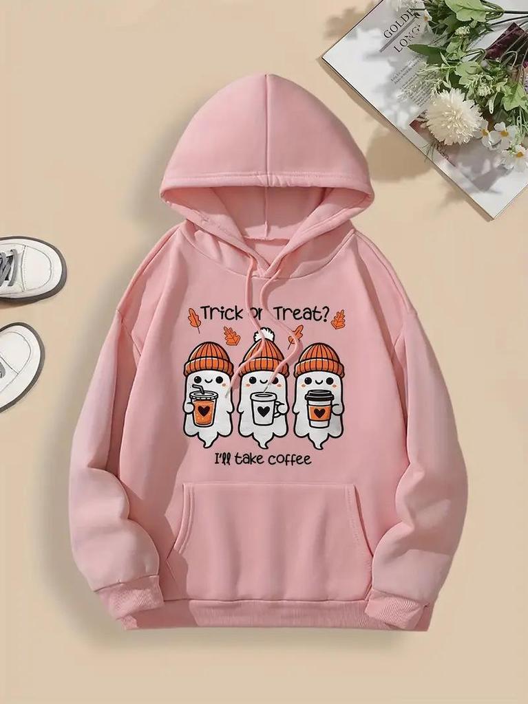 Halloween Ghost Printed Hooded Sweatshirt (2025 New Style Long Sleeve Hoodie)