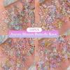 50Pcs Manicures Decoration Charm Colorful Bow Nail Art Accessory Illusionary AB Color Resin Ribbon Bows