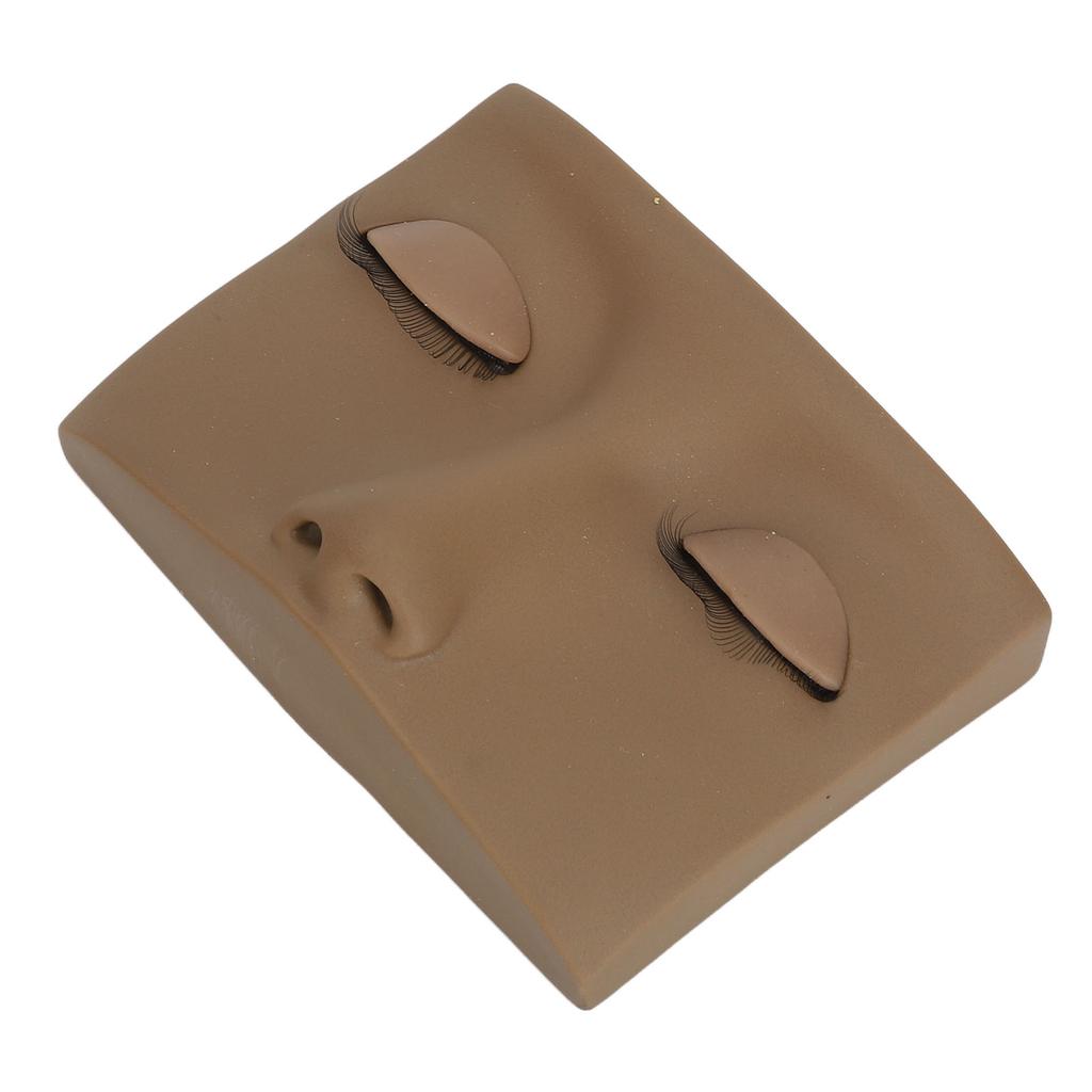 Eyelash Mannequin Head Practice Realistic Half Face Makeup Head Training with 3 Pairs Removable