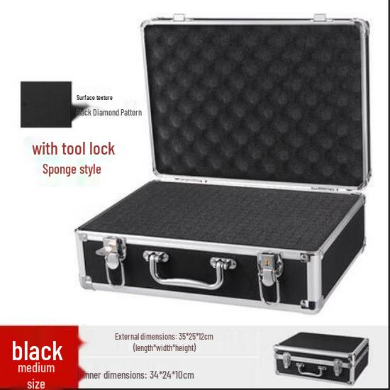 Portable Aluminum Alloy Toolbox for Insurance Documents and Equipment Storage