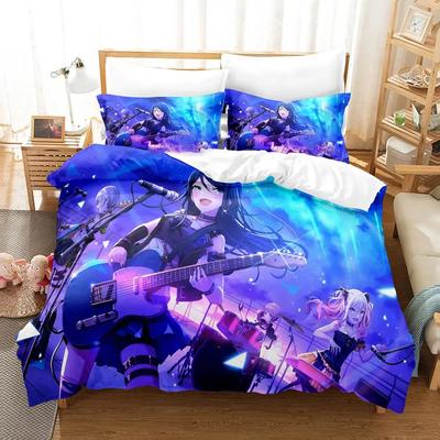 Anime Project SEKAI Hoshino Ichika Juego de Ropa de Cama Niños Niñas Tamaño Twin Queen Funda Nórdica Funda de Almohada Cama Niños Adulto
