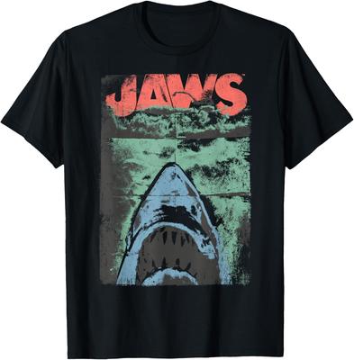Jaws Distressed Retro Movie Poster T-Shirt