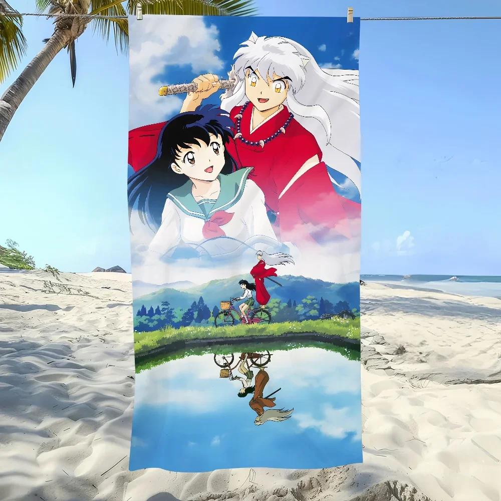 Towel Soft Pool Gift For Travel Gym Shower Cool Camping Quick Classic Dry Sports Anime I-Inuyasha-S Large Beach Towel