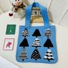New Christmas Tree Knitted Shoulder Bag Women's Trend Versatile Korean Version High Value Travel Shopping Knitted Bag Handbag
