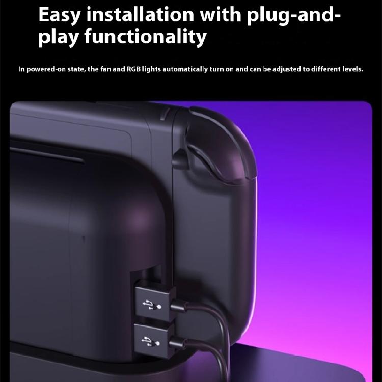 Enhances Cooling Dock with Double Fan System Multifunctional Wall Mountable Stable Brackets Game Spare Part for switch2