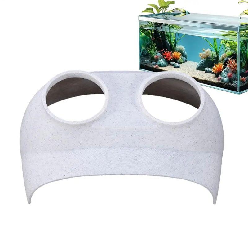 M-Modern-Fish Tunnel Aquarium PVC Aquarium Cave Fish Cave Corner Fish Tank Shrimp Aquarium Decor Shrimp Tank Accessories