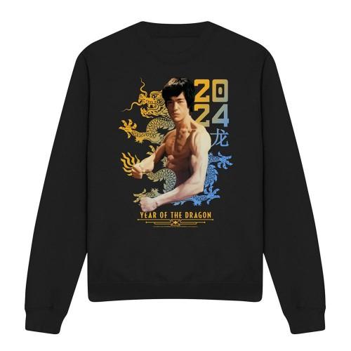 Bruce Lee Unisex Vuxen Drakens År Tvåfärgad Sweatshirt