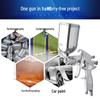 Jiyou W77 High Atomization Spray Gun for Car and Latex Paint, Large Caliber, Top and Bottom Cup Pneumatic Application