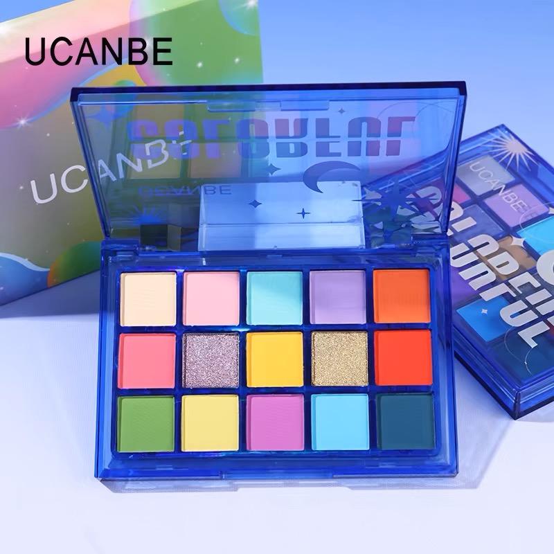 UCANBE 15 Shades Eyeshadow Palette Shimmer Glitter Matte Matellic Eye Shadow Makeup Palette