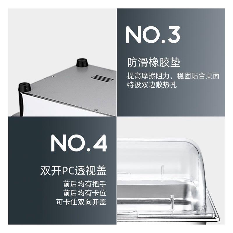 Roll Top Auto ShutOff Buffet Servers Food Warmers Stainless Steel Electric Chafing Dish Temp Display Programmable Food Warmer Chafing Dish Buffet Set