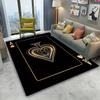 Tappeto con Motivo di Carta da Gioco Asso di Cuori per Soggiorno Antiscivolo Camera da Letto Bordo Letto Divano Tappeto Area Morbido Tappetino da Pavimento Interno Decorazione Casa