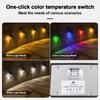 Right Angle Solar Deck Lights 2.4w 1.2v Abs Pc Intelligent Night Light Lamp Waterproof Power Bulb Warm White/white & Rgb Outdoor