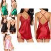 Elegant Women Lady Sexy Lace Sleepwear Satin Nightwear Lingerie Pajamas Suit Size S-xl For Ultimate Comfort