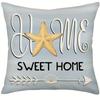Short plush material pillowcaseBless Our Home Nautical Themed Pillow CoversLiving room sofa cushion cover soft and comfortable