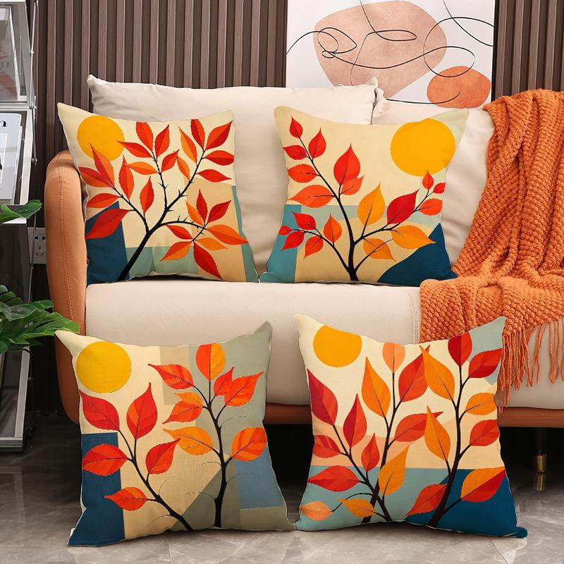 Autumn Sunset Print Pillow Case Simple Versatile Set Combination Cushion Cover Home Decoration Sofa Pillow