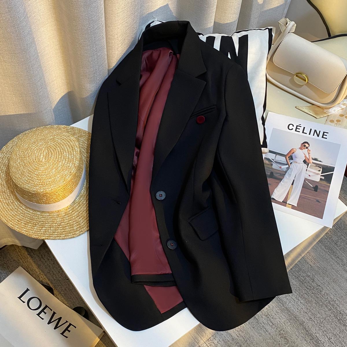 

Премиальный женский приталенный блейзер - Модный тренд осени 2025 XL чёрный