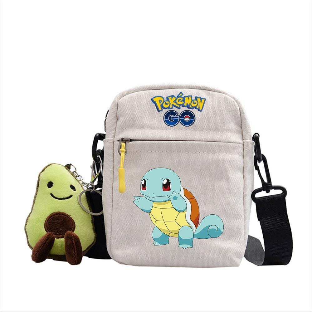 Plecak z anime Pokemon Mała płócienna torba na ramię z kieszenią na zamek do codziennego użytku