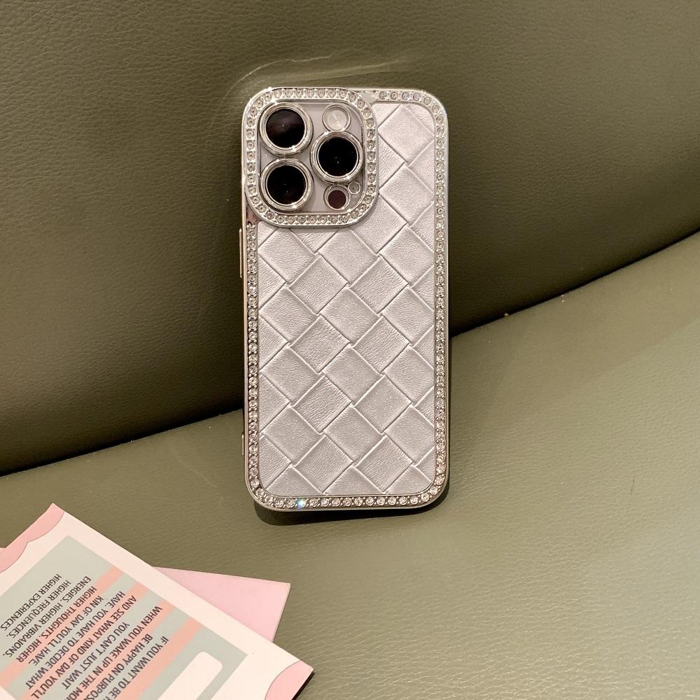 Luxury Glitter Diamond Pattern Phone Case For iPhone 16 15 14 Plus 13 12 11 Pro Max Fashion Shockproof Protective Back Cover