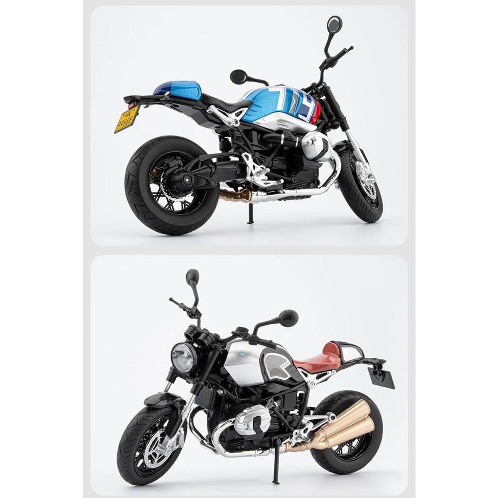 1/9 BMW R NINE T Alloy Cruise Sports Motorcycle Model Diecast Metal Toy Classic Street Racing Motorcycle Model Sound Light Kids Gift