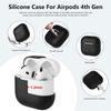 Case For AirPods 4th Generation Case airpods4 Silicone Protective Cover for AirPods 4 3 Airpods Pro 2 Black Earphone Cases