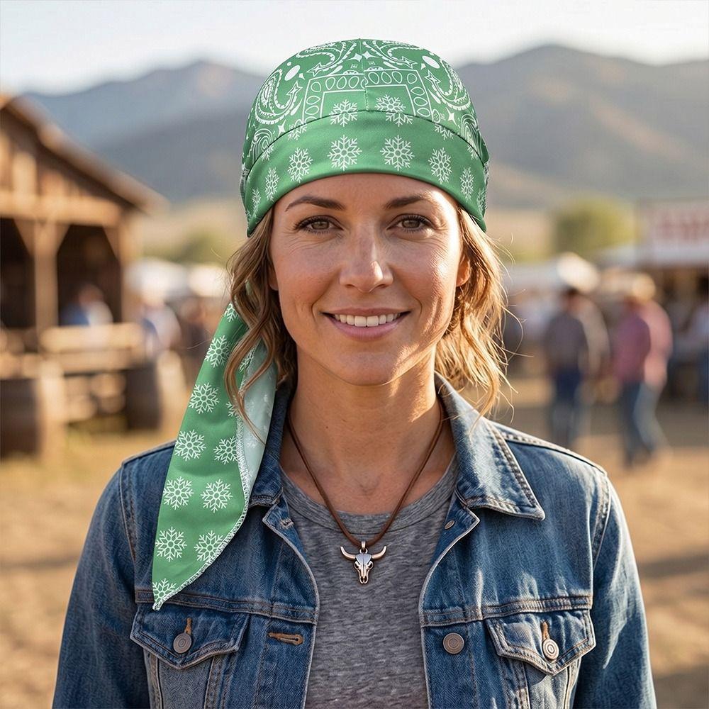 Quick Dry Bandana Headscarf Paisley Print Cycling Head Wrap Fashion Accessory Pirate Hat Unisex