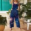 Women’s Casual Sleeveless Jumpsuit With Printed Jumpsuit, Fashionable And Loose Jumpsuit