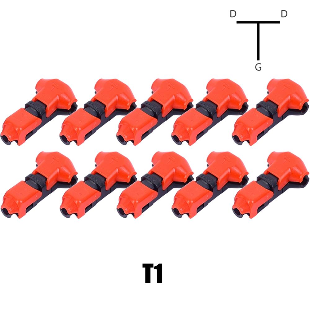 10 Stücke 2Pin Led Car Audio Universal-Compact-Draht-Anschluss T/H FORM Leiter Schnellverbinder Crimp Terminal Block AWG 18-22