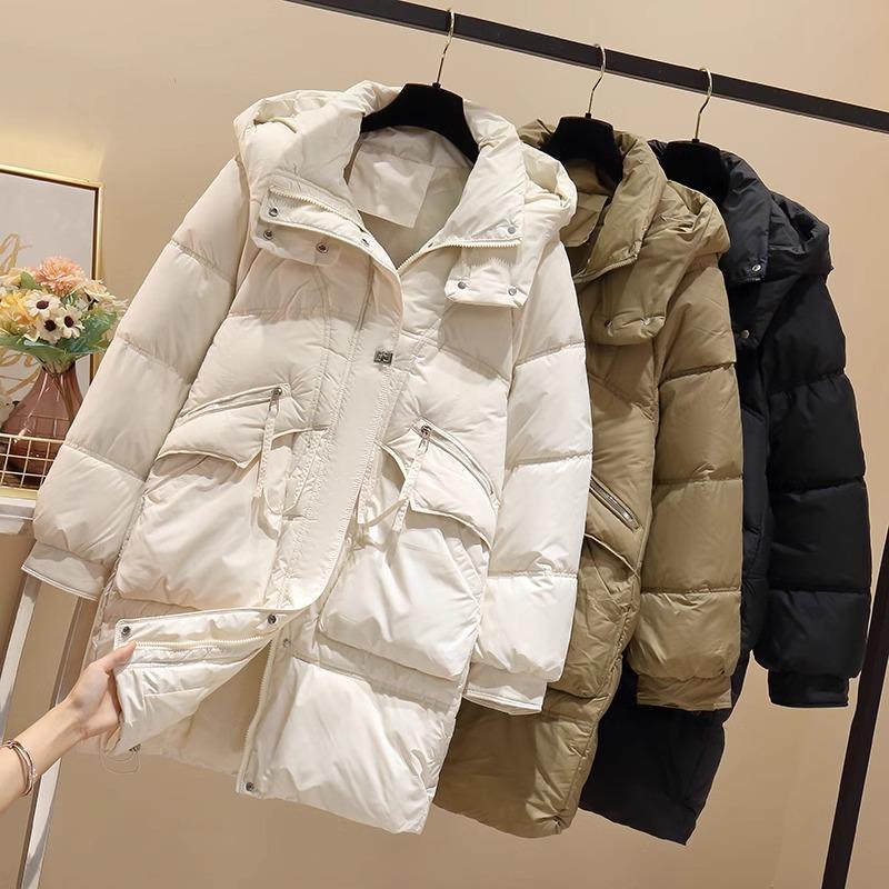 Down cotton-padded clothes winter new medium and long loose fashion cotton-padded clothes thickened cotton-padded jackets warm jackets