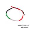 LIKGREAT Hot Palestine Flag Color Bracelets for Men Women Fashion Handmade Braided String Thread Robe Adjustable Jewelry Gifts