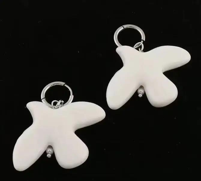 

Белый Голубь Мира Подвеска Ожерелье Серьги для Женщин Винтажный Металлический Геометрический Круглый Хуп для Ушей Циркон Девочки белый