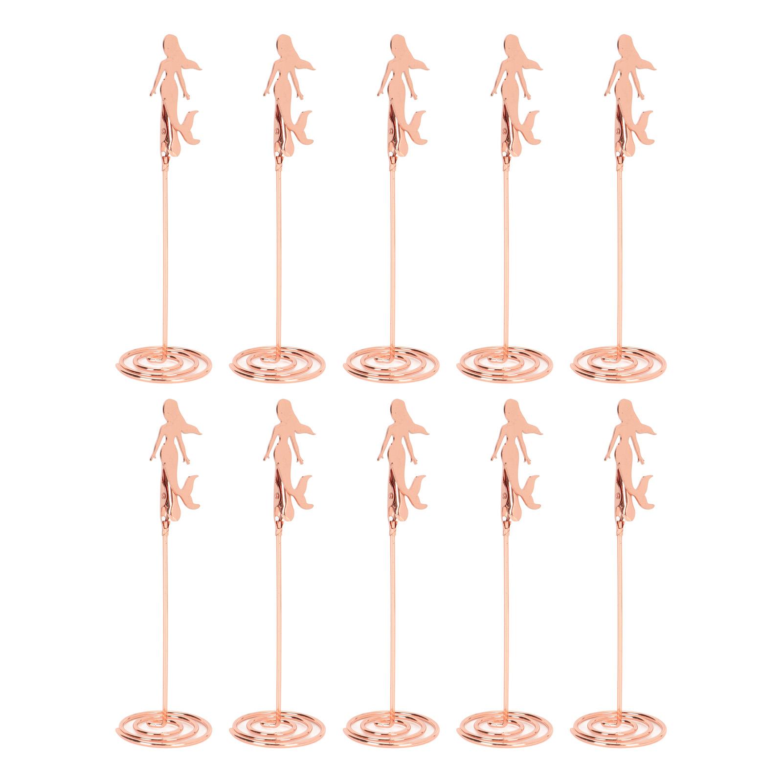 

10 шт. держатель для номера стола спиральное основание в форме русалки держатель для карточки с именем на свадебном столе зажимы для