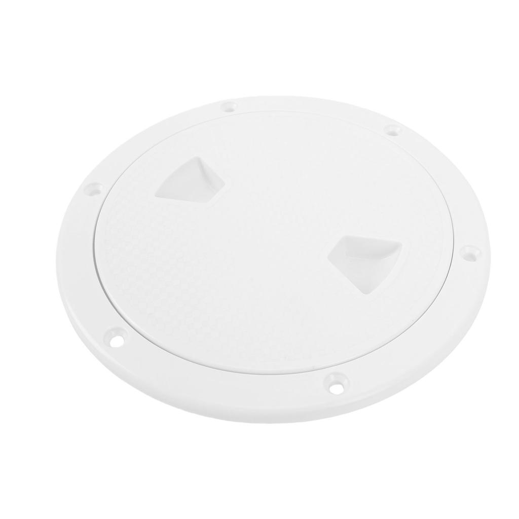 Boat Hatch Deck Plate 6.5 Inch Nylon Anti Slip Round Boat Detachable Inspection Deck Hatch Cover for Marine Yacht White