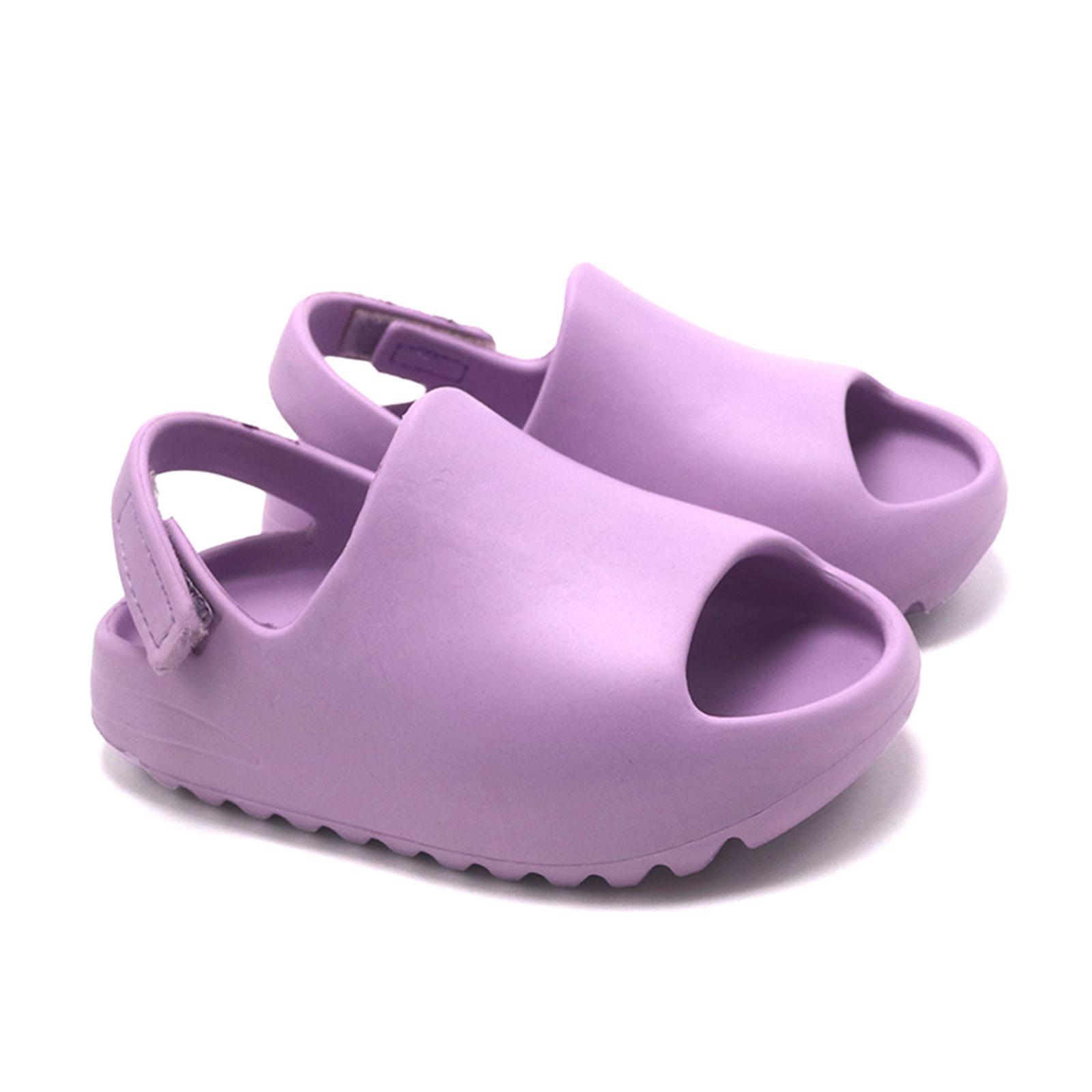 

Summer Baby Toddler Kids Slip-On Sandals Boys Girls Foam Beach Slides Candy Color Children Lightweight Breathable Sandals Insole Length 13cm фіолетовий