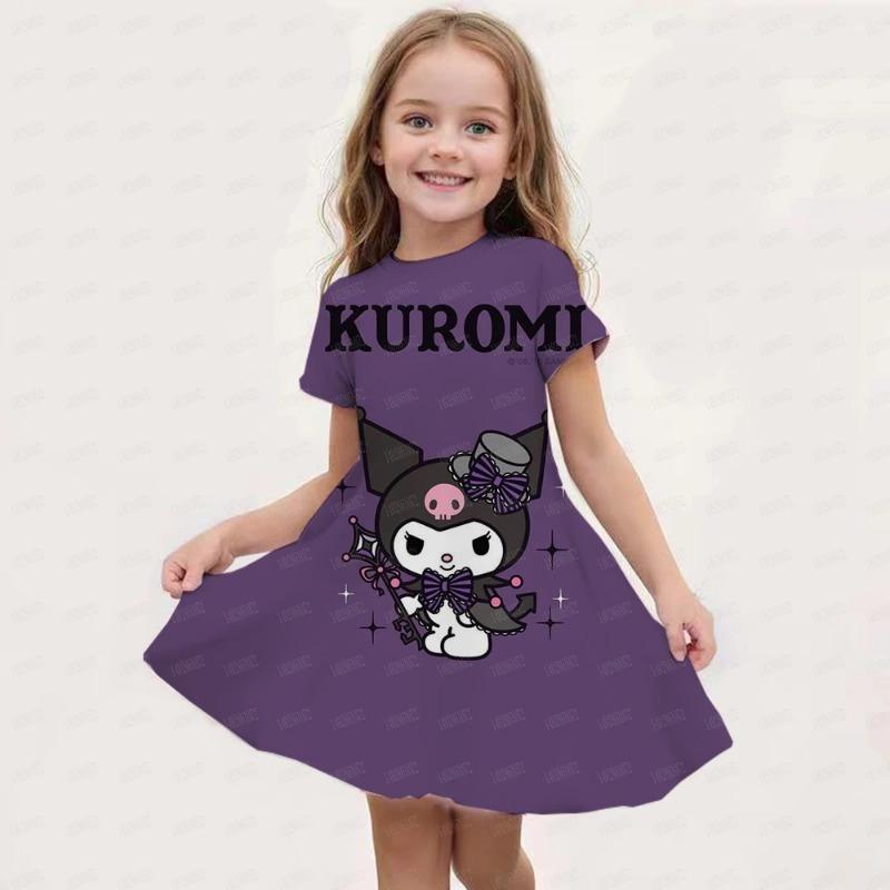 Summer New Children's Clothing Hello Kitty Printed Sleeveless Dress For 3-14 Year Old Girls Casual Breathable Princess Dress