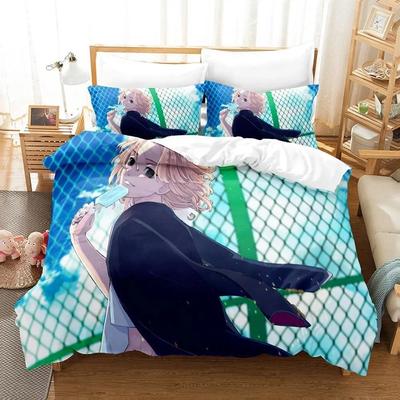 Comfortable Anime Print Bedding Set With Duvet Cover And Pillowcases Single Twin Full Queen King Sizes For All Ages