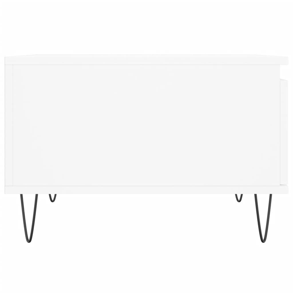 White Coffee Table 55 X 55 X 36.5 Cm Particleboard