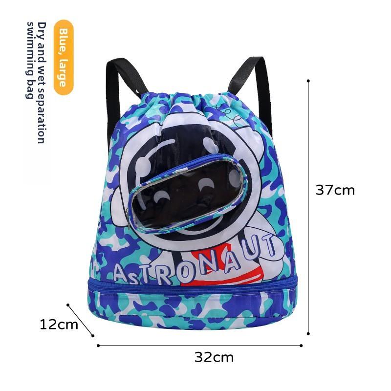 Padded Kids Swimming Backpack With Multifunctional Dry Wet Compartment For Beach And Travel