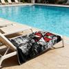 Grunge Umbrella Corp Emblem Towel Single Sided 2DPrint Durable Absorbent Towel Beach Vacation Pool Day Nostalgic Vibe Decor Gift